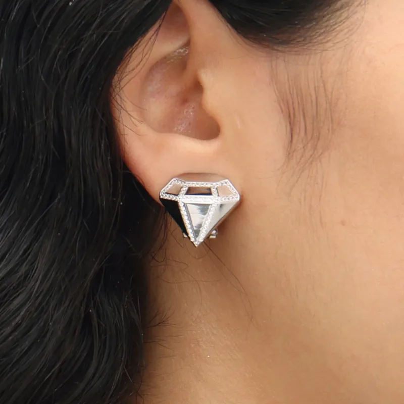 RSNY Gold Plated Copper Stud Earrings Women's-3