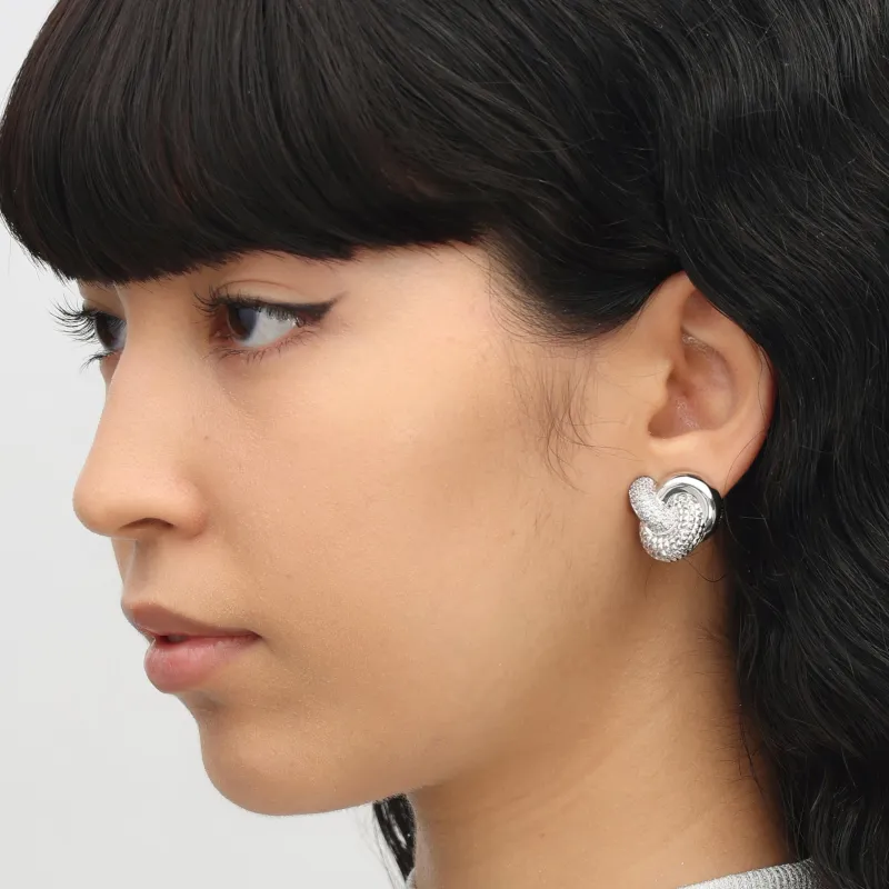 RSNY Gold Plated Copper Stud Earrings Women's-2