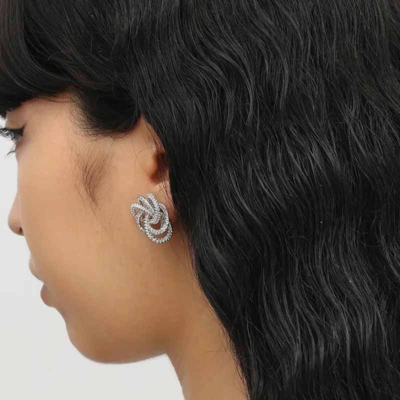 RSNY Gold Plated Copper Stud Earrings Women's-4