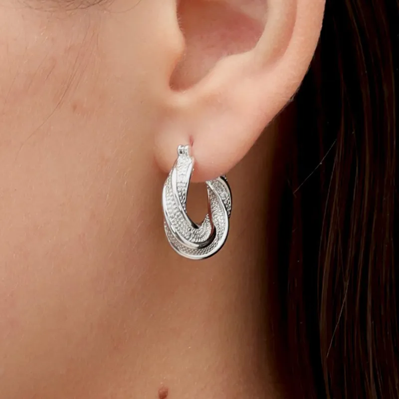 RSNY Rhodium plated Copper Earrings Women's-2