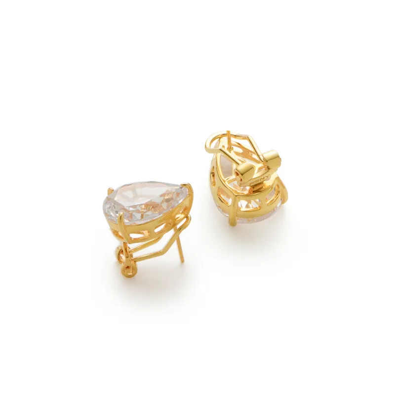 RSNY Gold Plated Copper Stud Earrings Women's-6