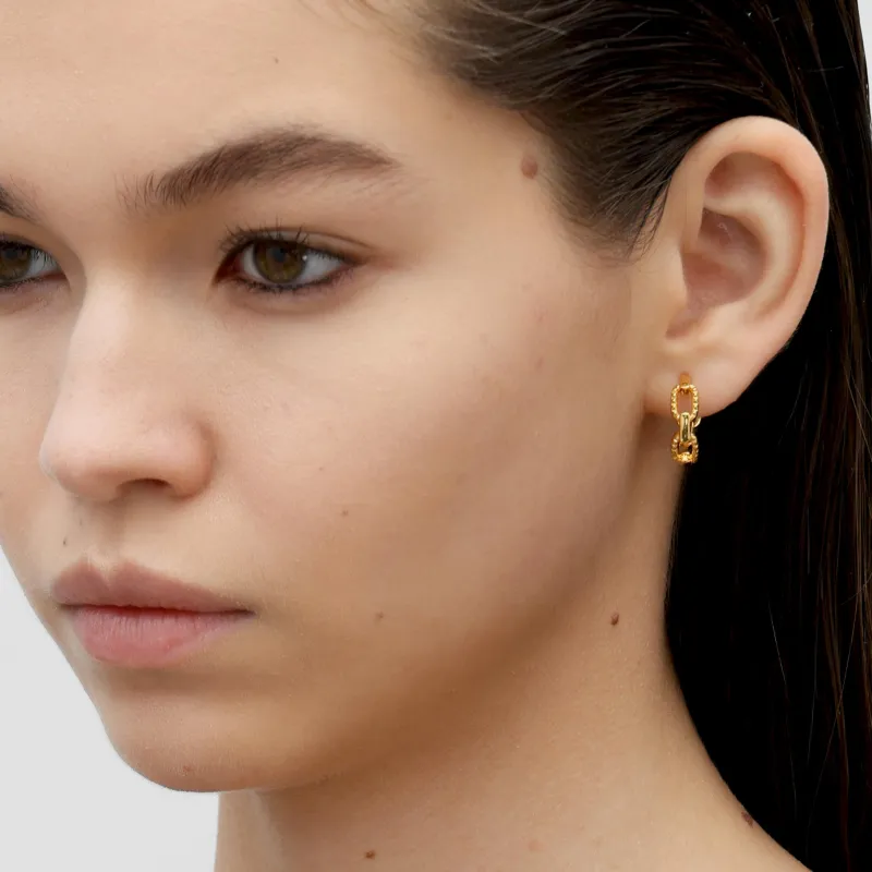 RSNY Gold Plated Copper Earrings Women's-1