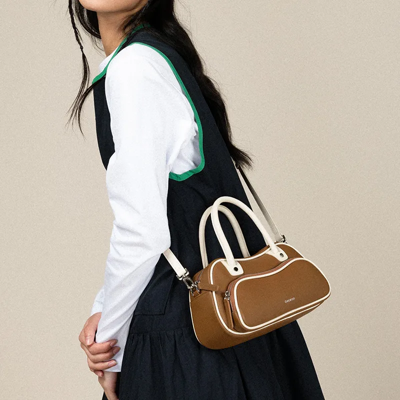 Omentar Cow Leather Crossbody One Shoulder Handbag Women's Multicolor-17