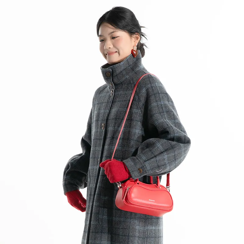 Omentar Top Grain Cow Leather Handbag Regular Women's Hawthorn Red-4