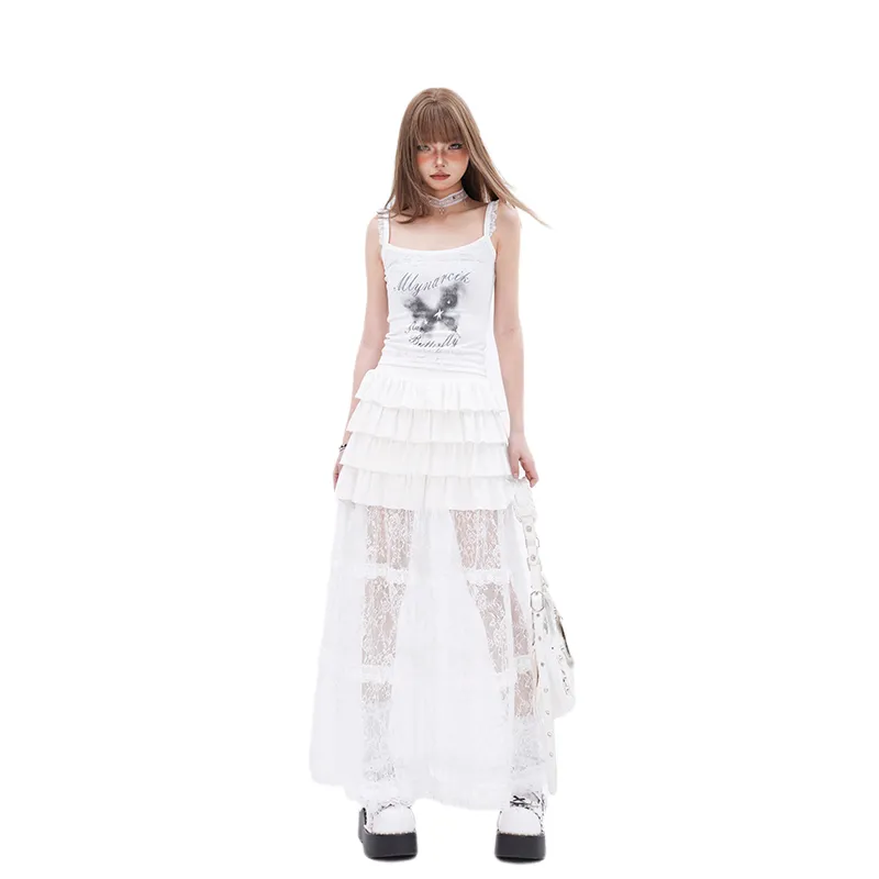 A11·N22 Casual Long Skirts Women's White-1