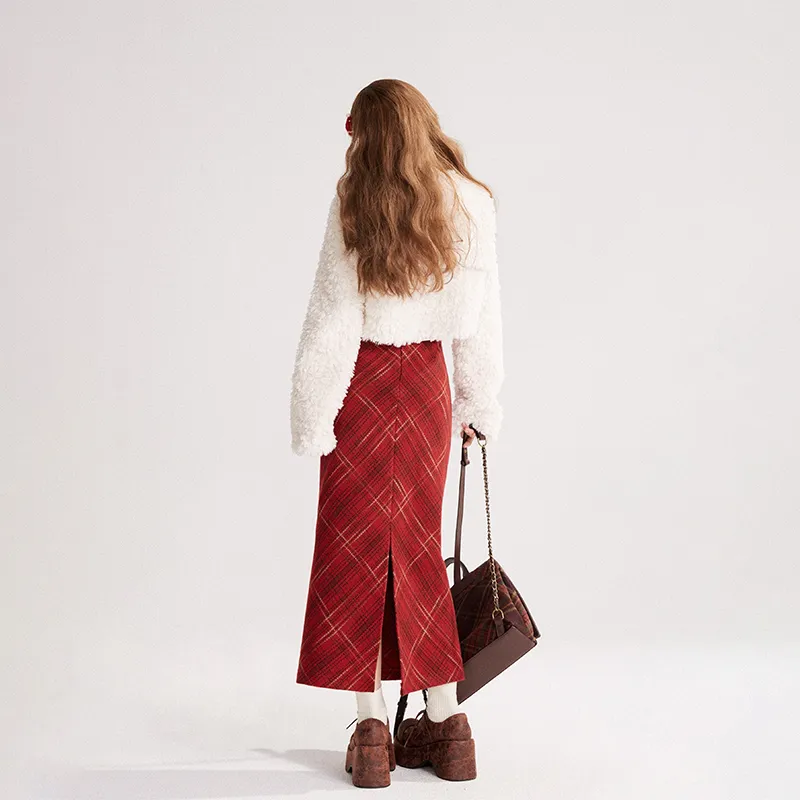 A11·N22 Casual Long Skirts Women's Red-6