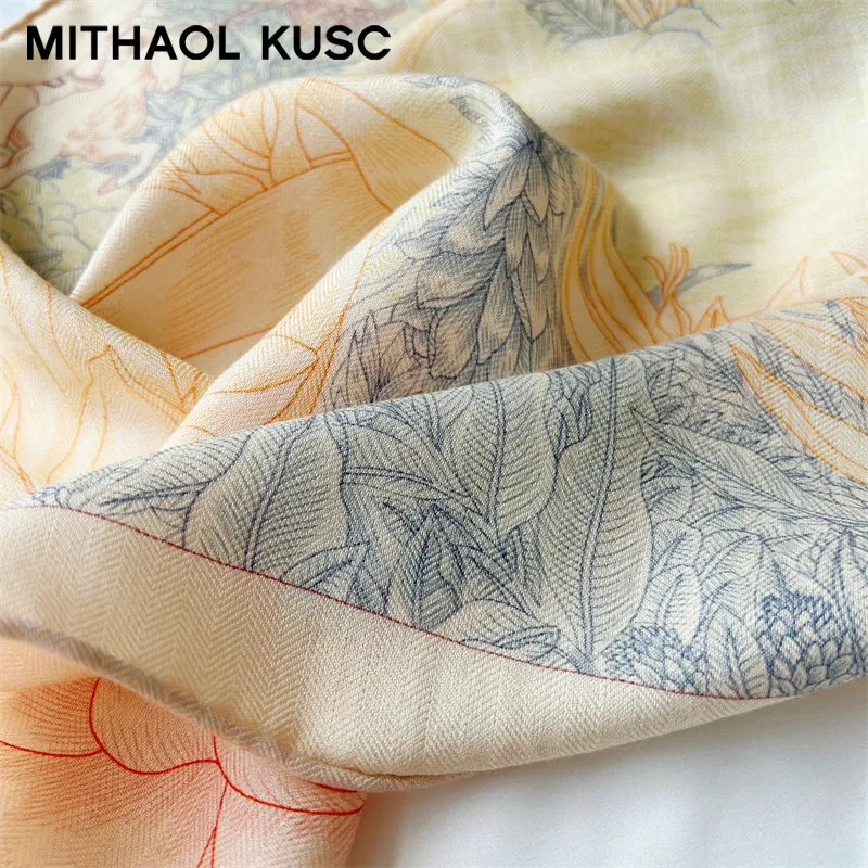 MITHAOL KUSC Silk Scarves Women's-20