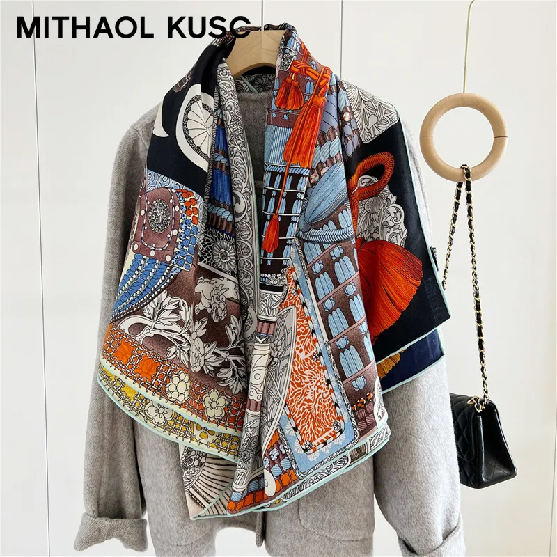 MITHAOL KUSC Silk Scarves Women's-1