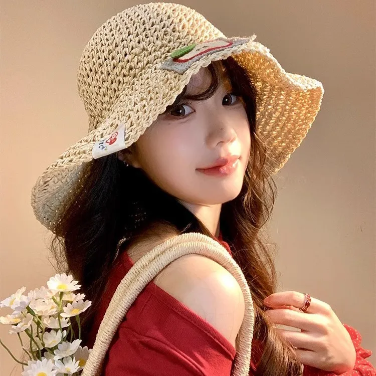 MITHAOL KUSC Straw Woven Bucket Hats Women's-2