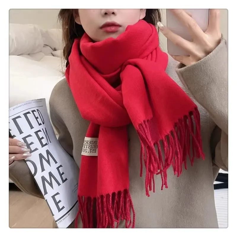 MITHAOL KUSC Polyester Knit Scarves Women's-15