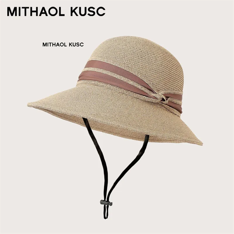 MITHAOL KUSC Raffia Bucket Hats Women's-5