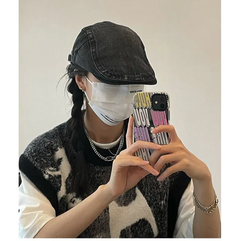 MITHAOL KUSC Polyester Berets Women's-7
