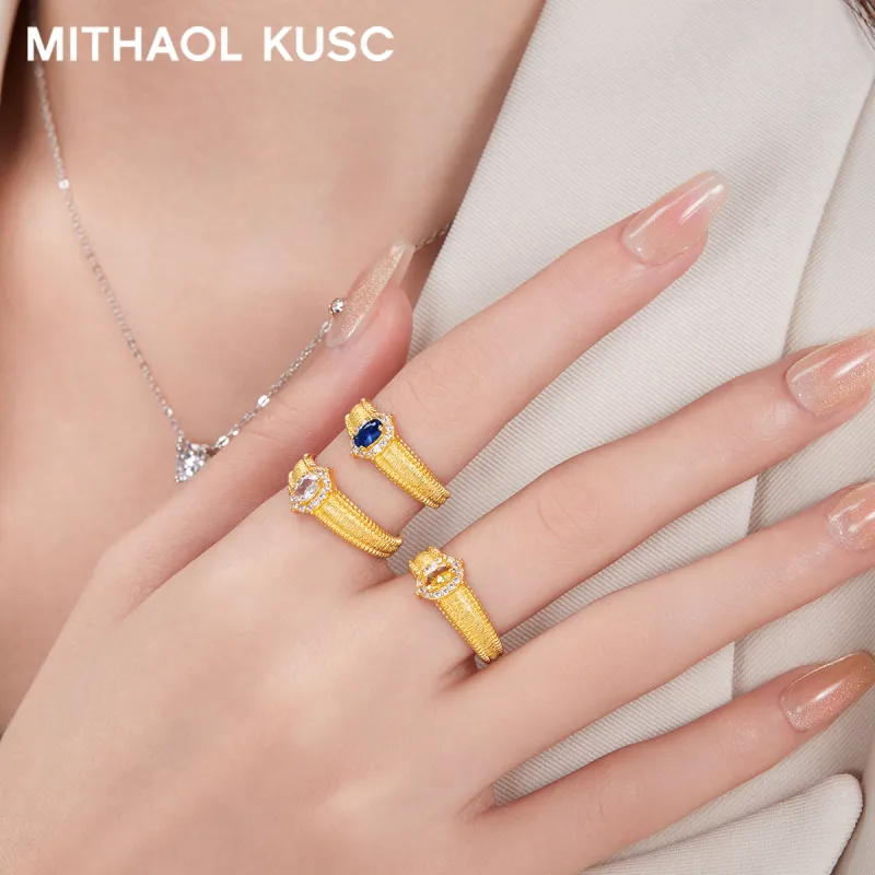MITHAOL KUSC 925 Sterling Silver Rings Women's-16