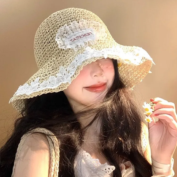 MITHAOL KUSC Straw Woven Bucket Hats Women's-4