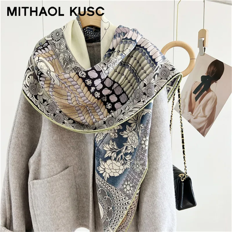 MITHAOL KUSC Silk Scarves Women's-11
