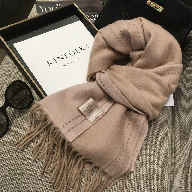 MITHAOL KUSC 100% Wool Knit Scarves Women's-12
