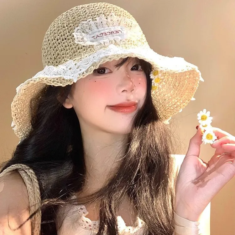 MITHAOL KUSC Straw Woven Bucket Hats Women's-2