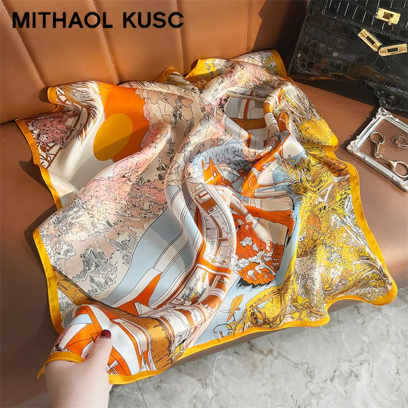 MITHAOL KUSC Silk Scarves Women's-3