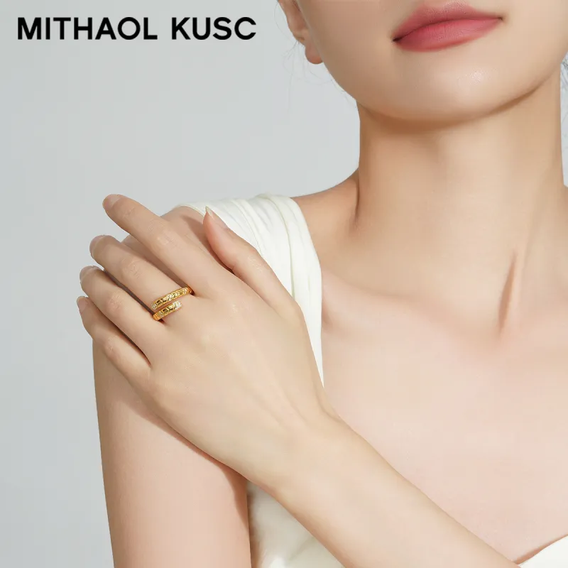 MITHAOL KUSC S925 Silver With 18K Gold Plating Rings Women's-1