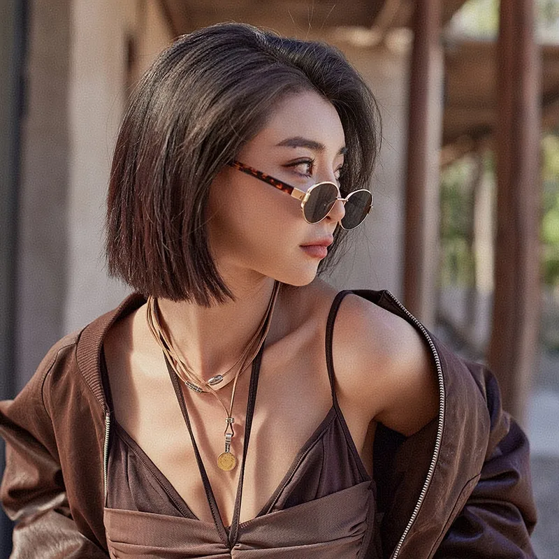 MITHAOL KUSC Metal Oval Sunglasses Unisex-7