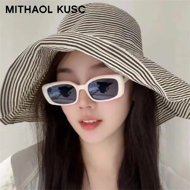 MITHAOL KUSC Straw Woven Bucket Hats Women's-4