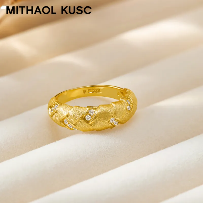MITHAOL KUSC S925 Silver With 18K Gold Plating Rings Women's-4