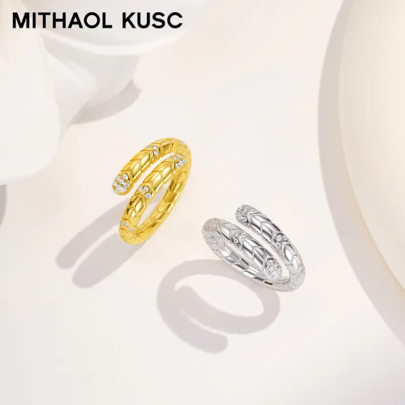 MITHAOL KUSC S925 Silver With 18K Gold Plating Rings Women's-8