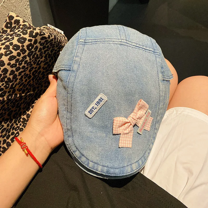 MITHAOL KUSC Denim Berets Women's-3