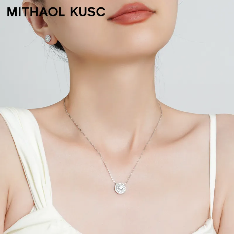 MITHAOL KUSC S925 Silver Plated With 18K Gold Necklaces Women's-2