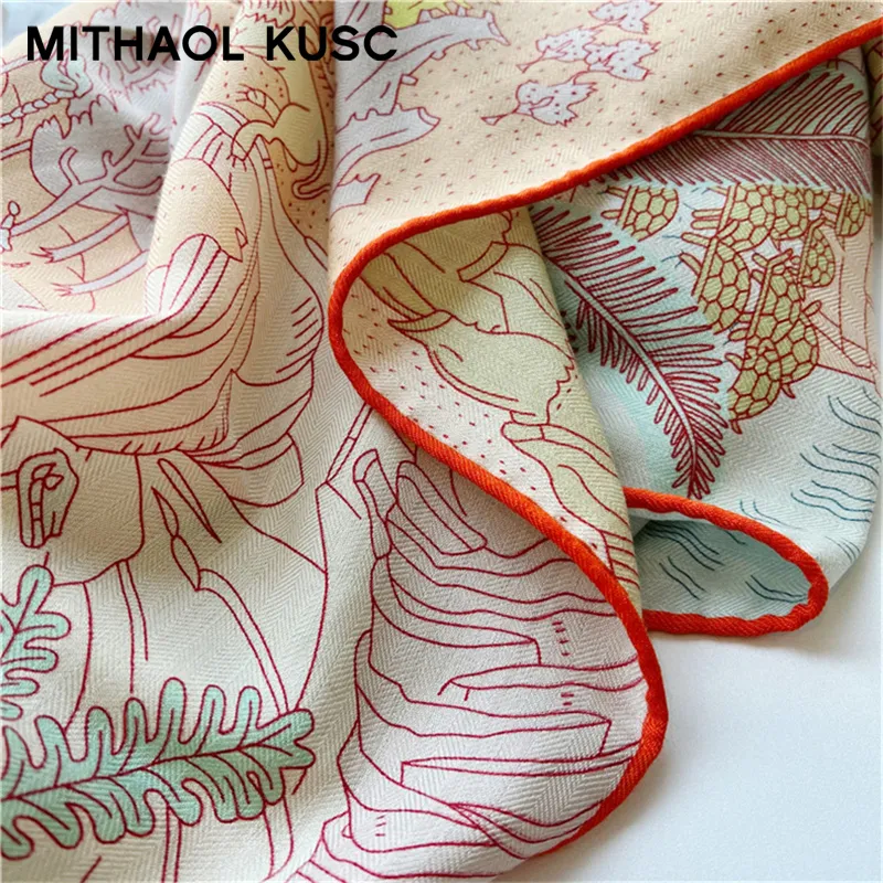 MITHAOL KUSC Silk Scarves Women's-15