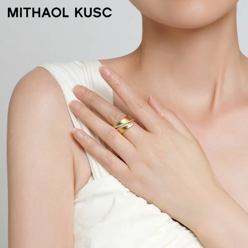 MITHAOL KUSC S925 Silver With 18K Gold Plating Rings Women's-1
