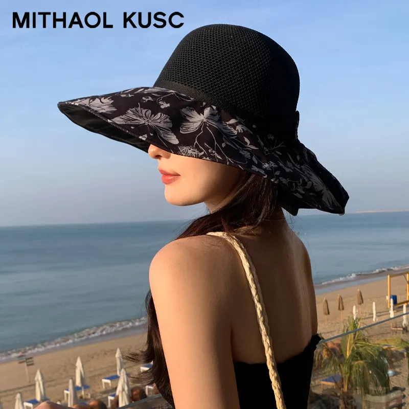 MITHAOL KUSC Straw Woven Bucket Hats Women's-4