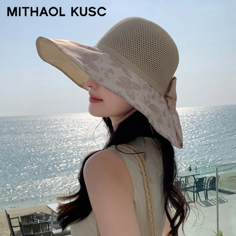 MITHAOL KUSC Straw Woven Bucket Hats Women's-7