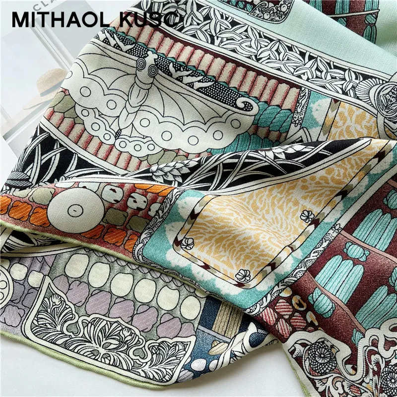 MITHAOL KUSC Silk Scarves Women's-21