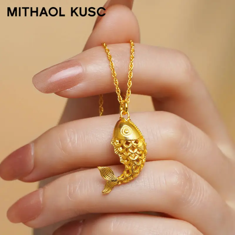 MITHAOL KUSC S925 Silver Necklaces Women's Gold-1