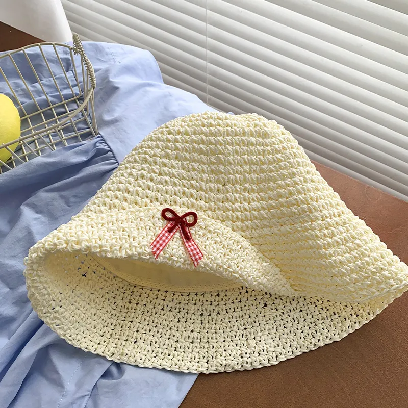 MITHAOL KUSC Straw Woven Bucket Hats Women's-6