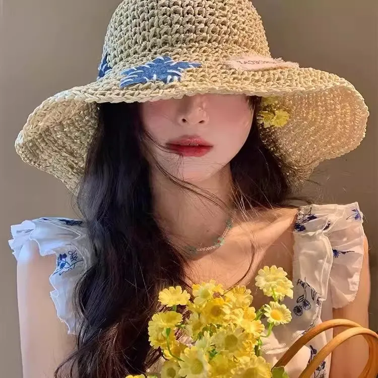 MITHAOL KUSC Straw Woven Bucket Hats Women's-4