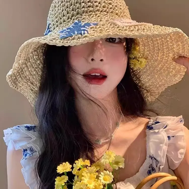 MITHAOL KUSC Straw Woven Bucket Hats Women's-6