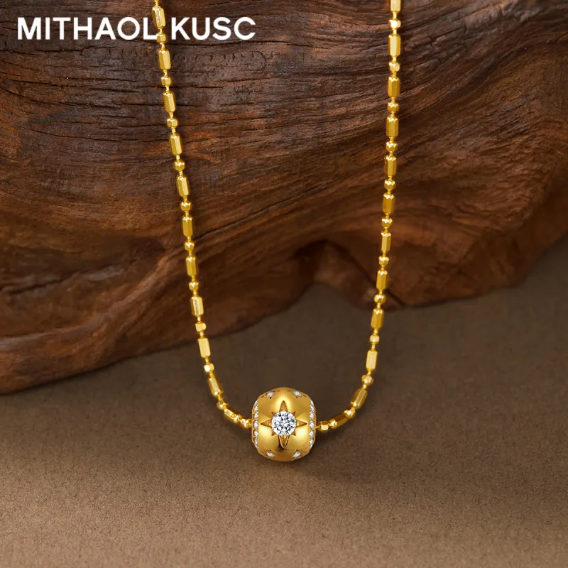 MITHAOL KUSC 925 Sterling Silver 18K Gold Plated Necklaces Women's-1