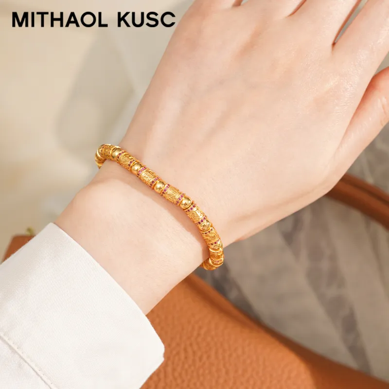 MITHAOL KUSC S925 Silver 18K Gold Electroplated Bracelets Women's-3