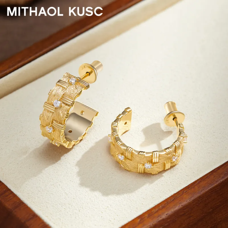 MITHAOL KUSC 925 Sterling Silver Earrings Women's-4