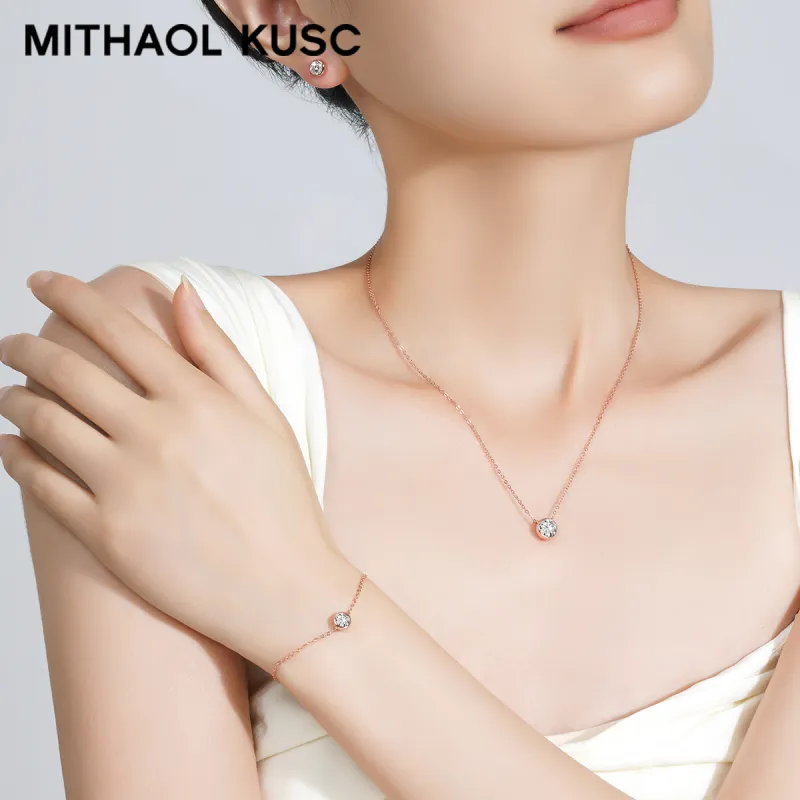 MITHAOL KUSC S925 Silver Plated 18k Gold Bracelets Women's-1