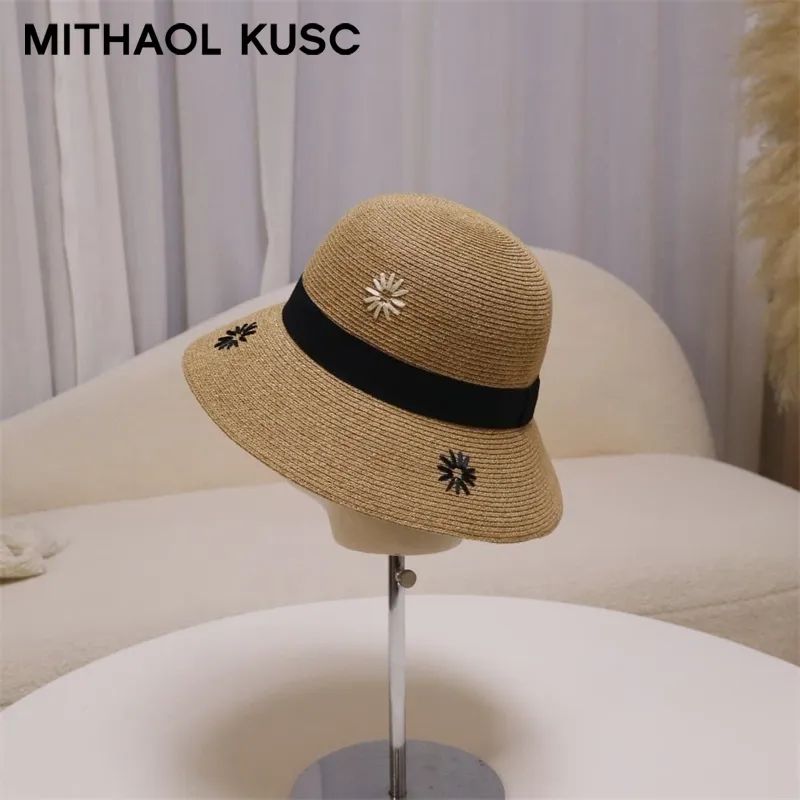MITHAOL KUSC Straw Woven Bucket Hats Women's-1