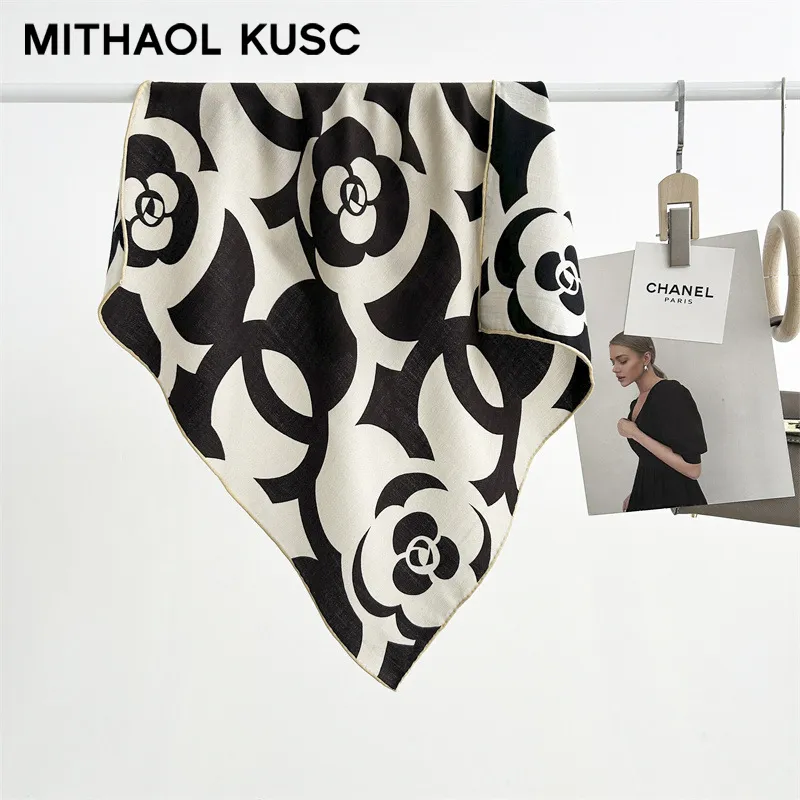 MITHAOL KUSC Silk Scarves Women's Classical Style Polyamide Wheel-7