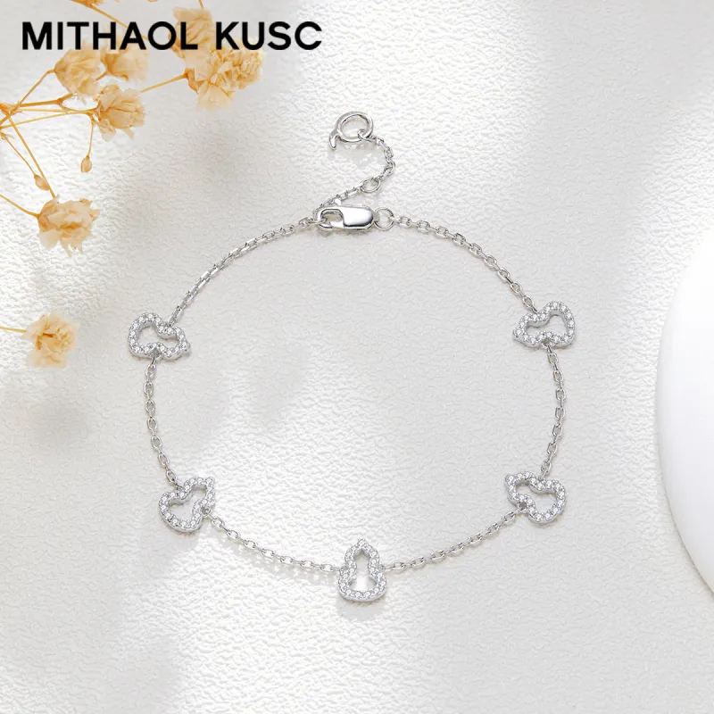 MITHAOL KUSC 925 Silver Plated With 18K Gold Necklaces Women's-8