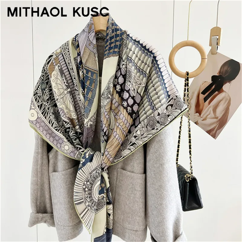 MITHAOL KUSC Silk Scarves Women's-10