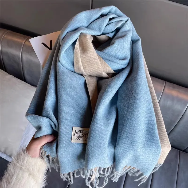 MITHAOL KUSC Polyester Knit Scarves Women's-12