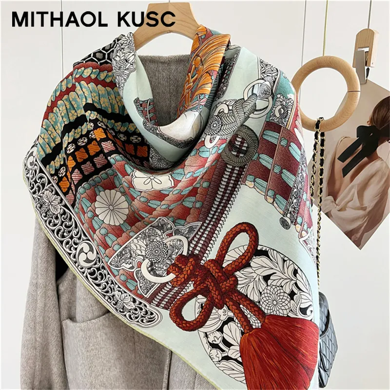 MITHAOL KUSC Silk Scarves Women's-8