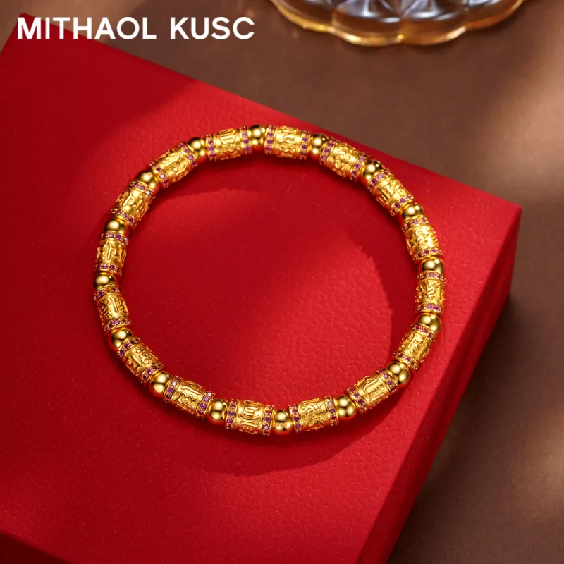 MITHAOL KUSC S925 Silver 18K Gold Electroplated Bracelets Women's-1
