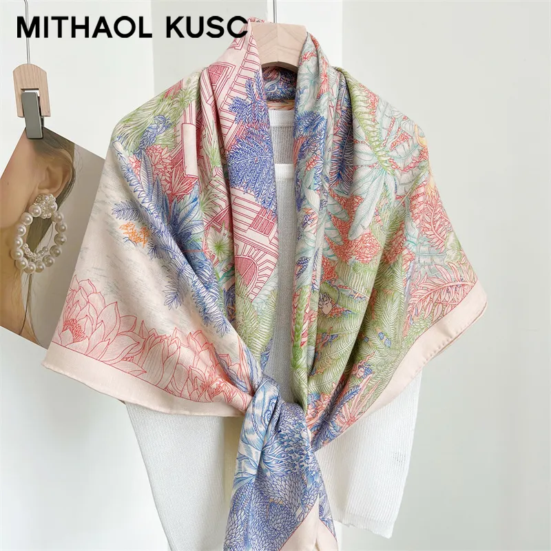 MITHAOL KUSC Silk Scarves Women's-16